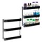 mDesign Large Wall Mount Vitamin Storage Organizer Shelf, 3 Tier